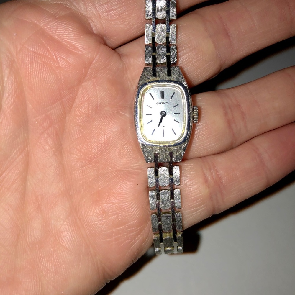 Slim Silver Seiko Watch for Women